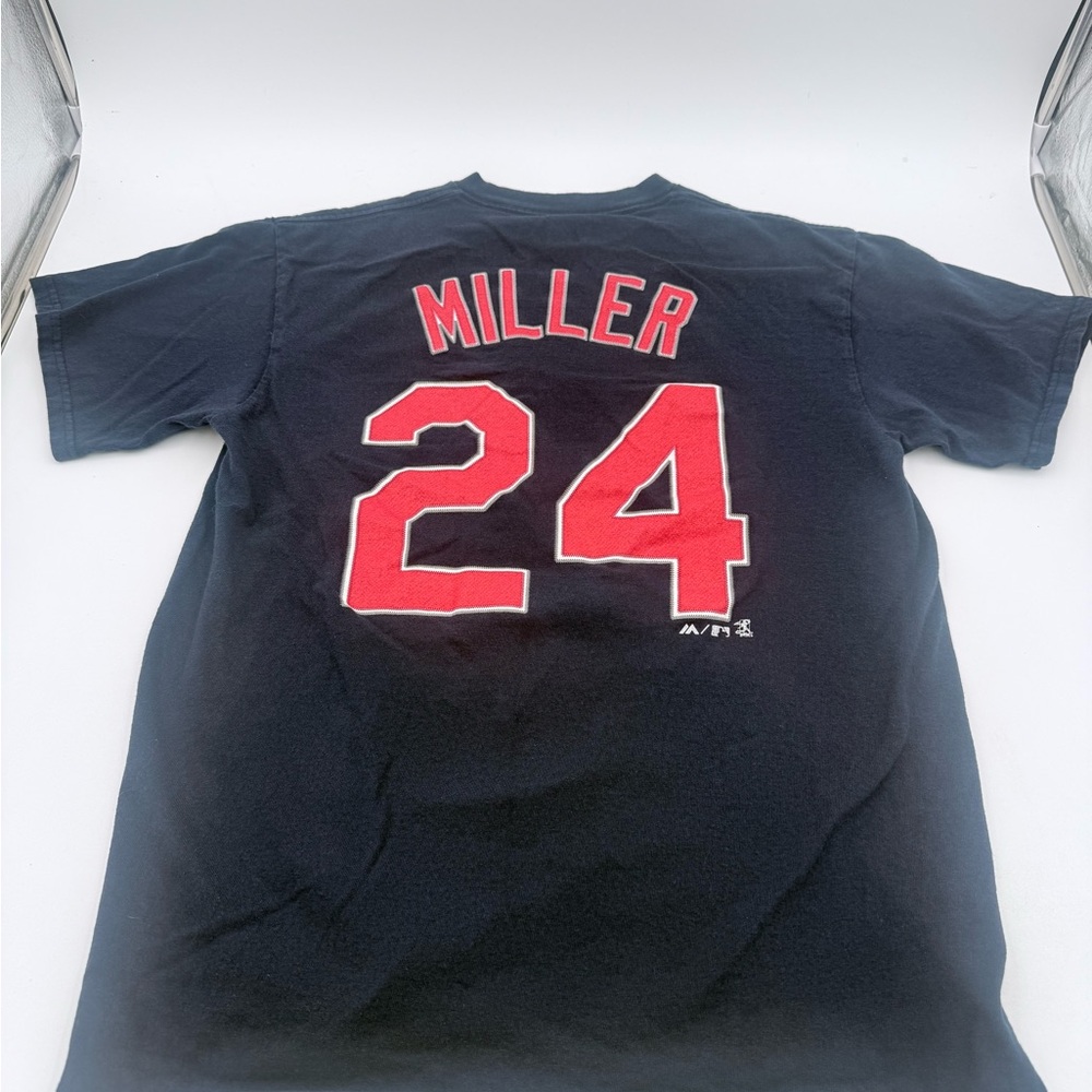 Cleveland Indians Shirt Adult Med Navy Blue Andrew Miller #24
